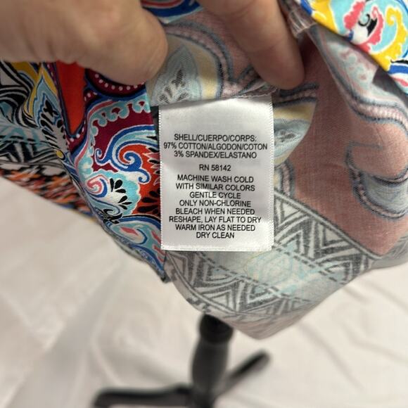 Maggy L Tank Dress Size 18 Vibrant Color Pattern 35" Length 22" Bust - Picture 7 of 8